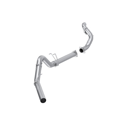 MBRP 4in. Filter Back Single Side with Downpipe, AL, No Muffler. S6286PLM