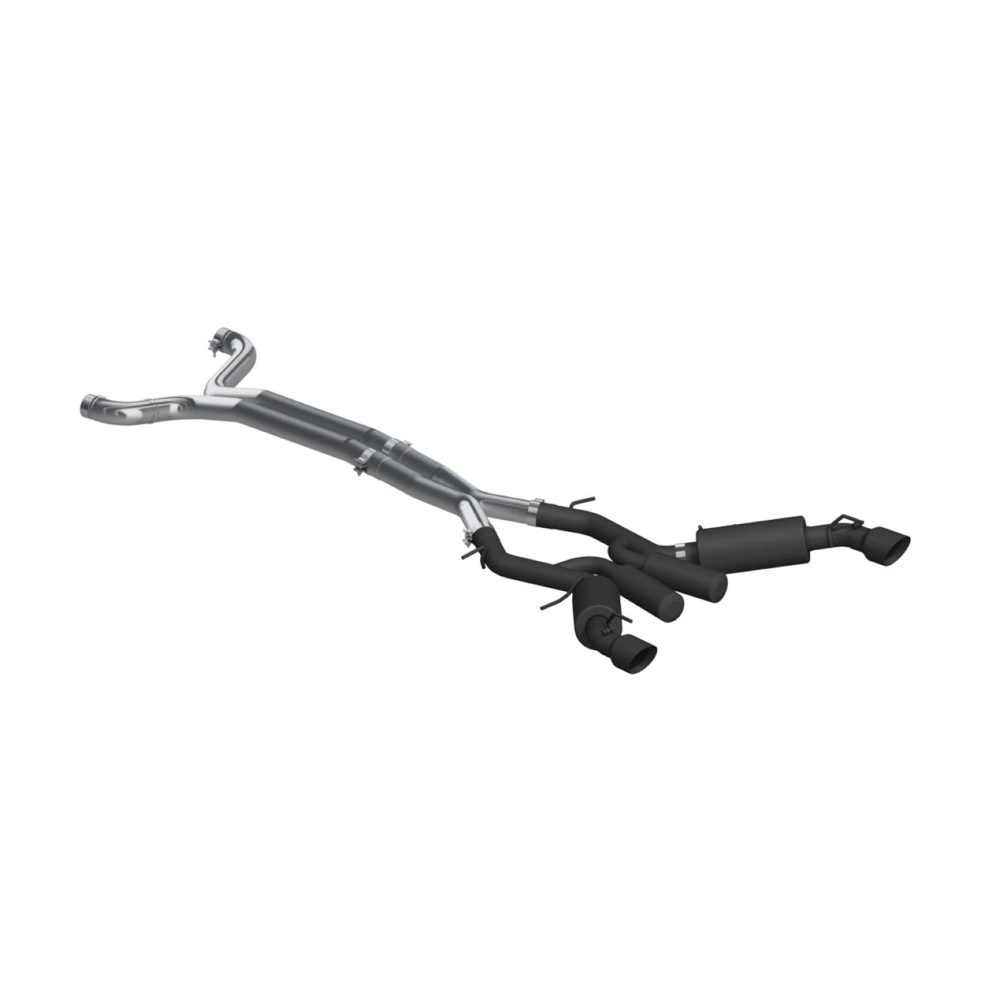 MBRP 3in. Cat-Back. Dual Muffler. Dual Split Rear Exit. BLK S7035BLK