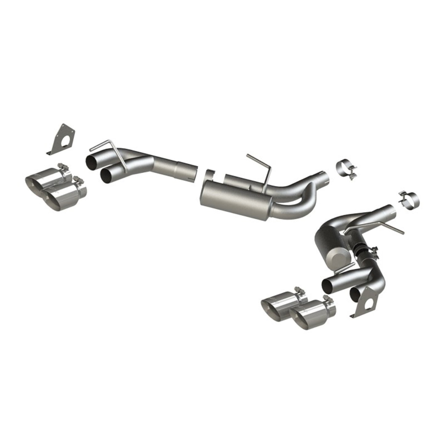 MBRP 2.5in. Axle-Back. Dual Rear Exit. Quad Tips. AL S7039AL