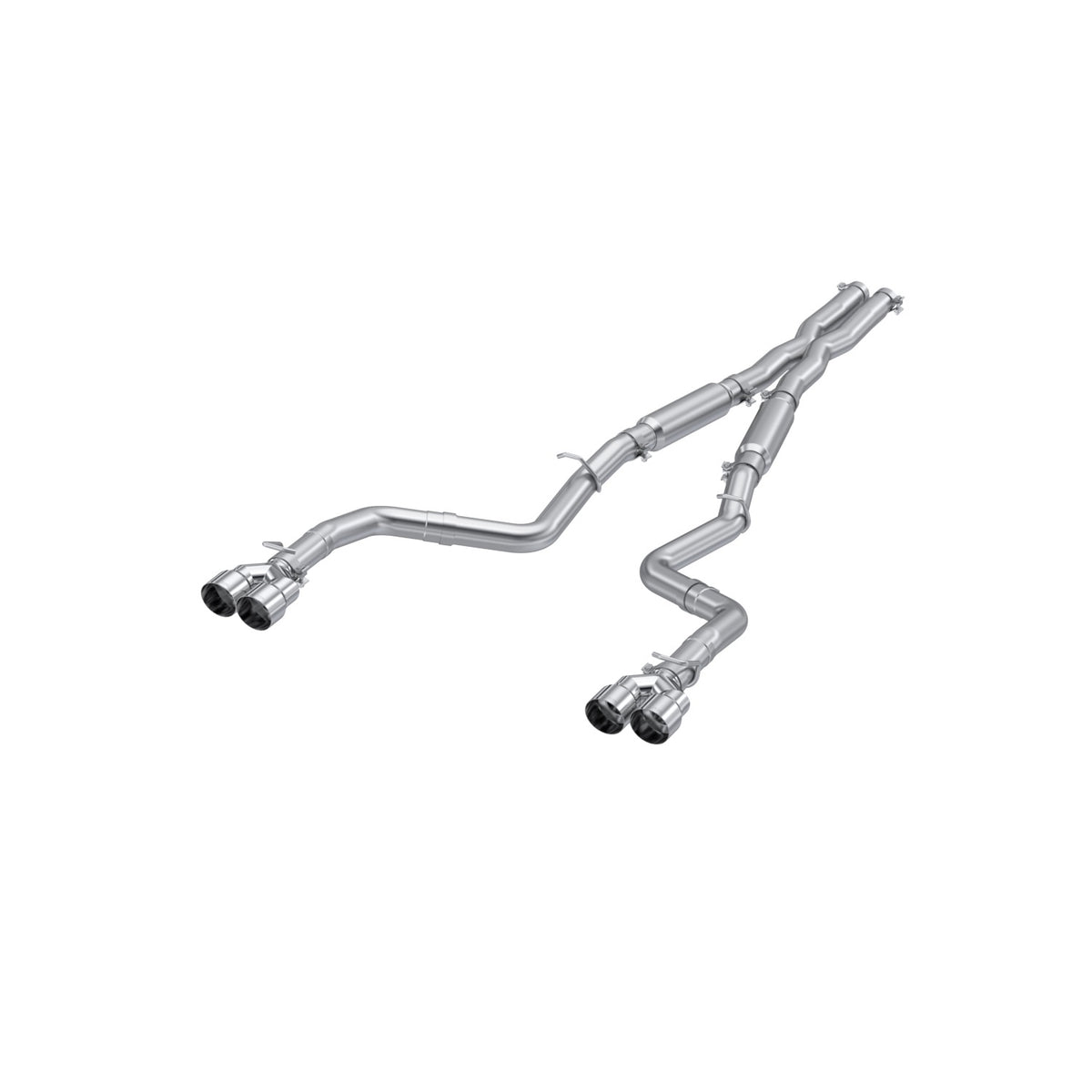 MBRP 3in. Cat-Back. Dual Rear Exit. Street Version. AL. Quad Tips S7115AL
