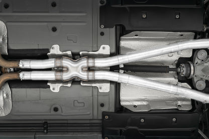 MBRP 3in. Cat-Back. Dual Rear Exit. Race Version. T304. Quad CF Tips S71163CF