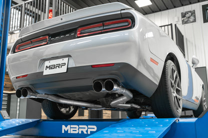 MBRP 3in. Cat-Back. Dual Rear Exit. Race Version. T304. Quad CF Tips S71163CF