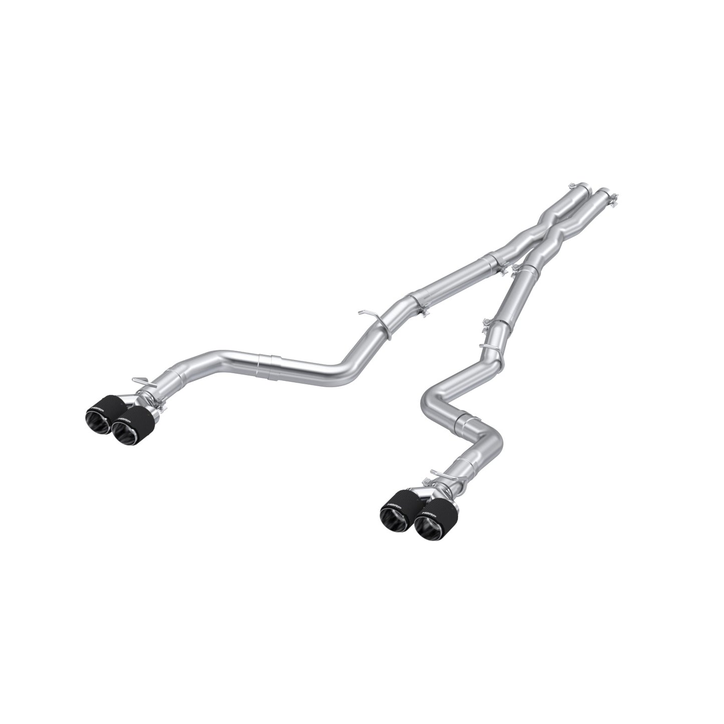 MBRP 3in. Cat-Back. Dual Rear Exit. Race Version. T304. Quad CF Tips S71163CF
