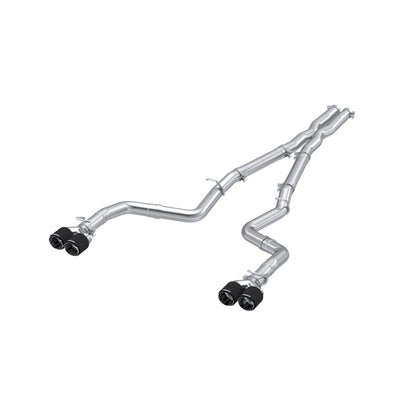 MBRP 3in. Cat-Back. Dual Rear Exit. Race Version. T304. Quad CF Tips S71163CF