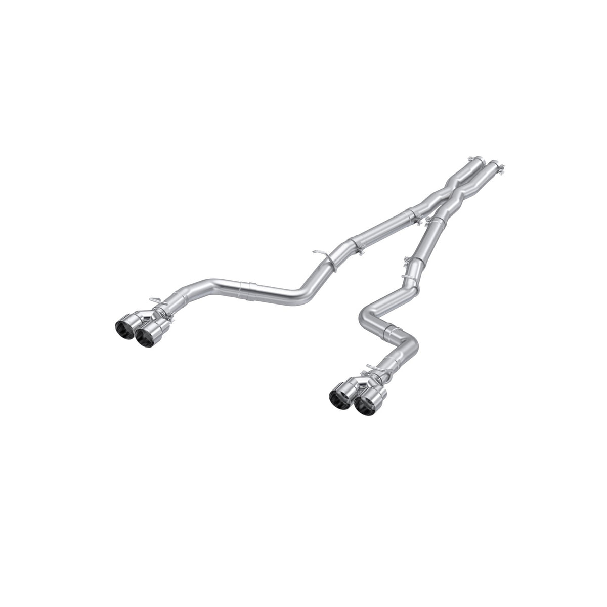 MBRP 3in. Cat-Back. Dual Rear Exit. Race Version. AL. Quad Tips S7116AL