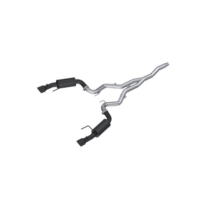 MBRP 3in. Cat-Back. Dual Split Rear Exit. Street Version. BLK S7274BLK