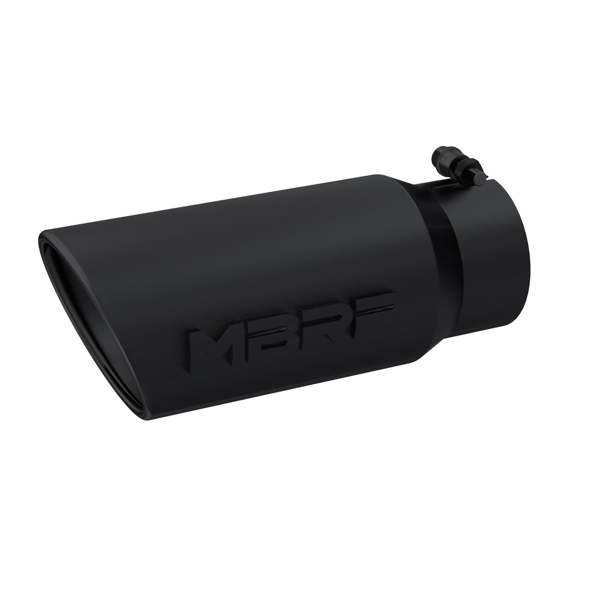 MBRP Tip. 5in. O.D. Angled Rolled End 4in. inlet 12in. Length. BLK T5051BLK