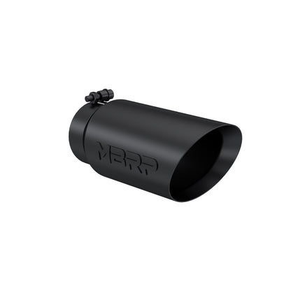 MBRP Tip. 5in. O.D.. Dual Wall Angled. 4in. inlet 12in. Length. BLK T5053BLK