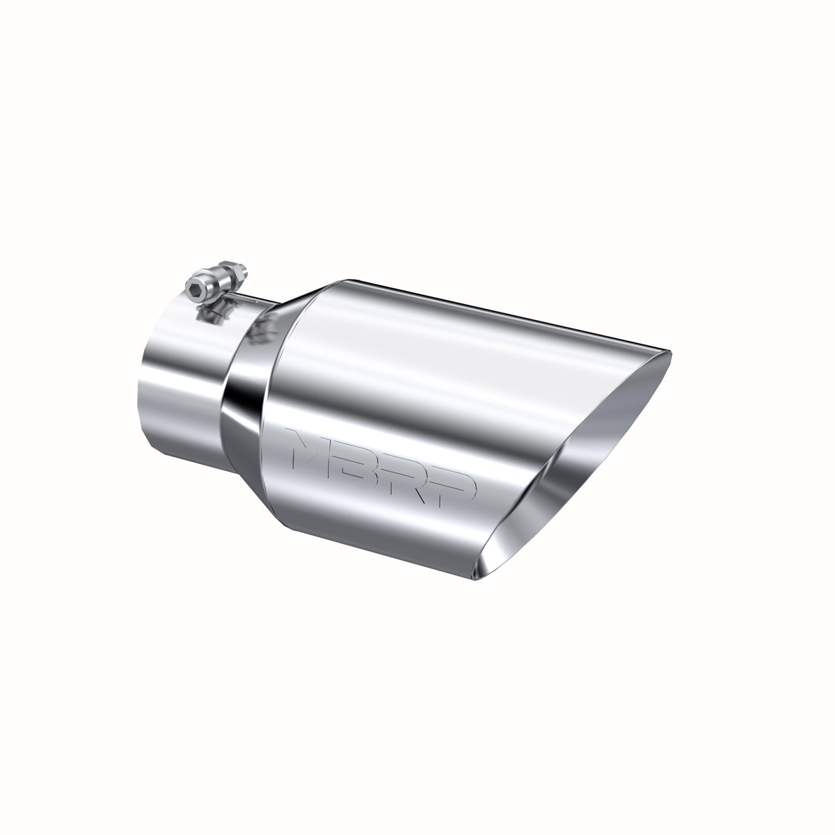 MBRP Tip. 6in. O.D. Dual Wall Angled 4in. inlet 12in. length. T304. T5072