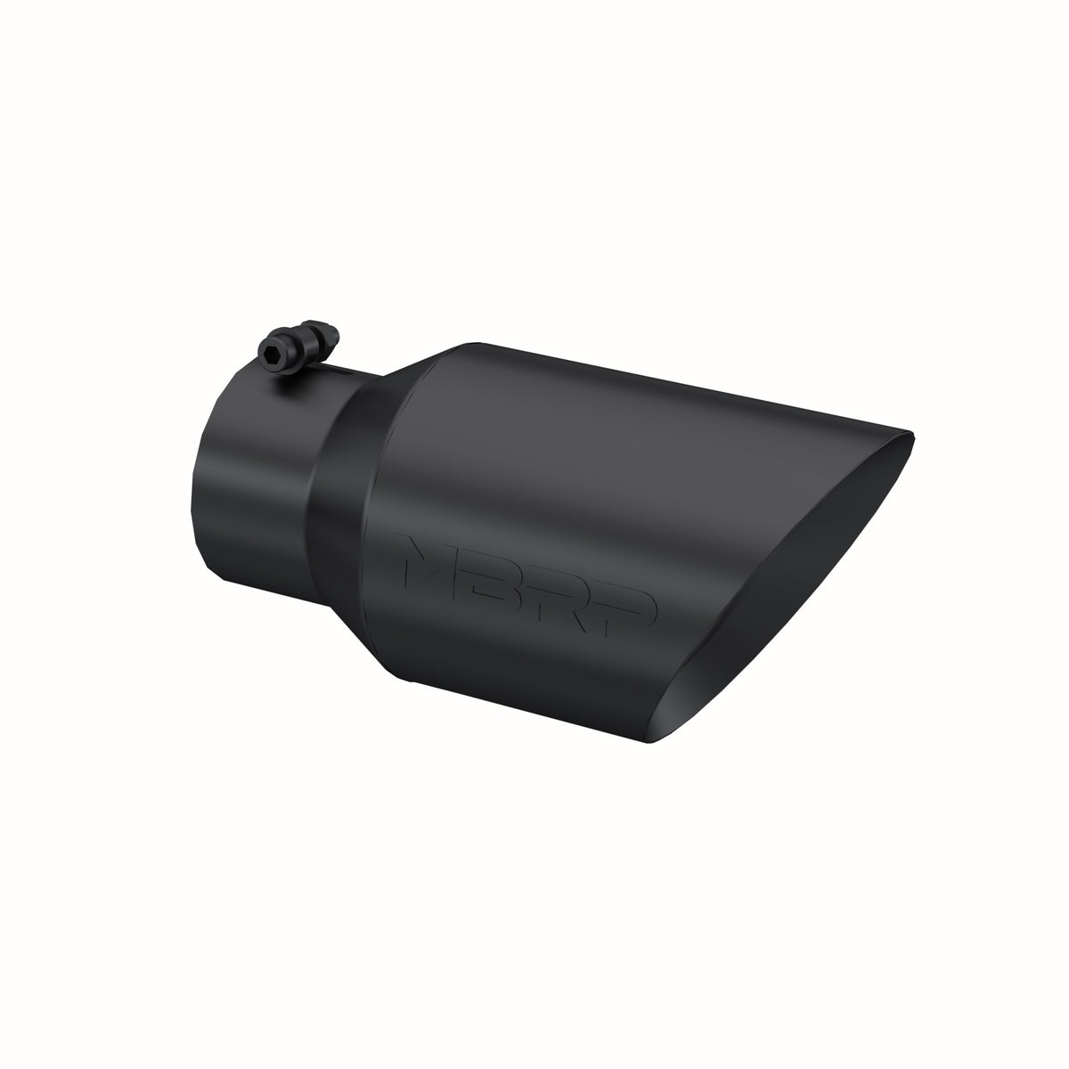 MBRP Tip. 6in. O.D. Dual Wall Angled 4in. inlet 12in. Length. BLK. T5072BLK