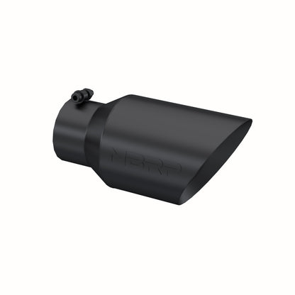 MBRP Tip. 6in. O.D. Dual Wall Angled 4in. inlet 12in. Length. BLK. T5072BLK