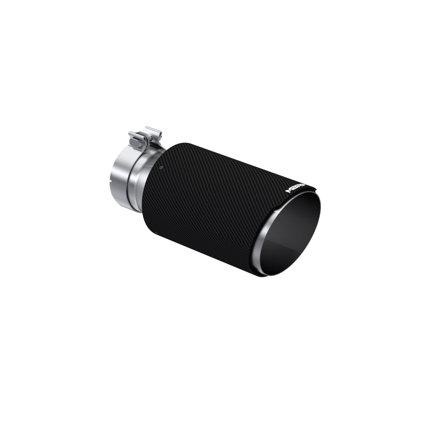 MBRP Tip 6in OD, Angle Cut End, 4in inlet, 12in length, T304 CF. T5072CF