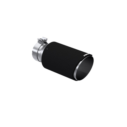 MBRP Tip 6in OD, Angle Cut End, 4in inlet, 12in length, T304 CF. T5072CF