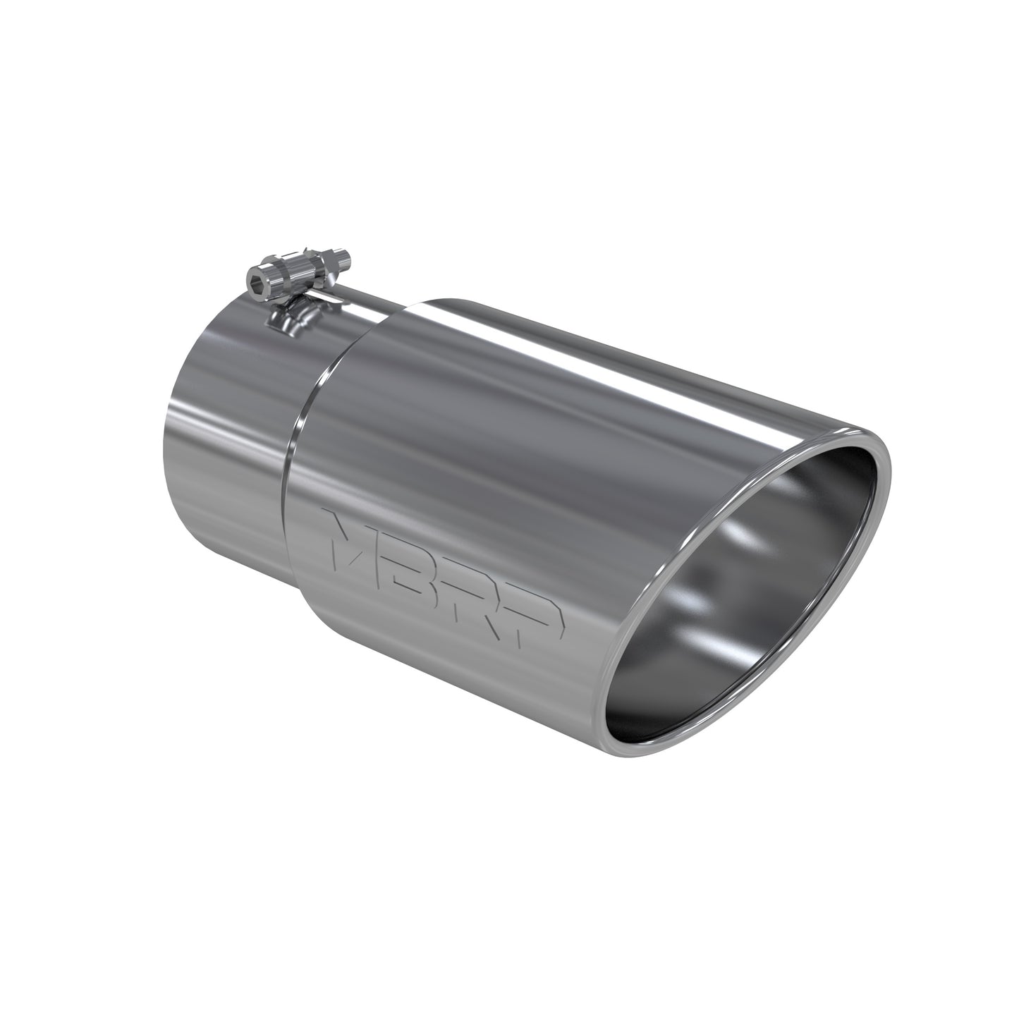 MBRP Tip. 6in. O.D. Angled Rolled End 5in. inlet 12in. length. T304. T5075