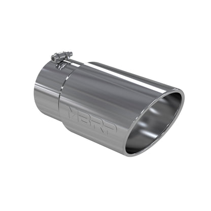 MBRP Tip. 6in. O.D. Angled Rolled End 5in. inlet 12in. length. T304. T5075