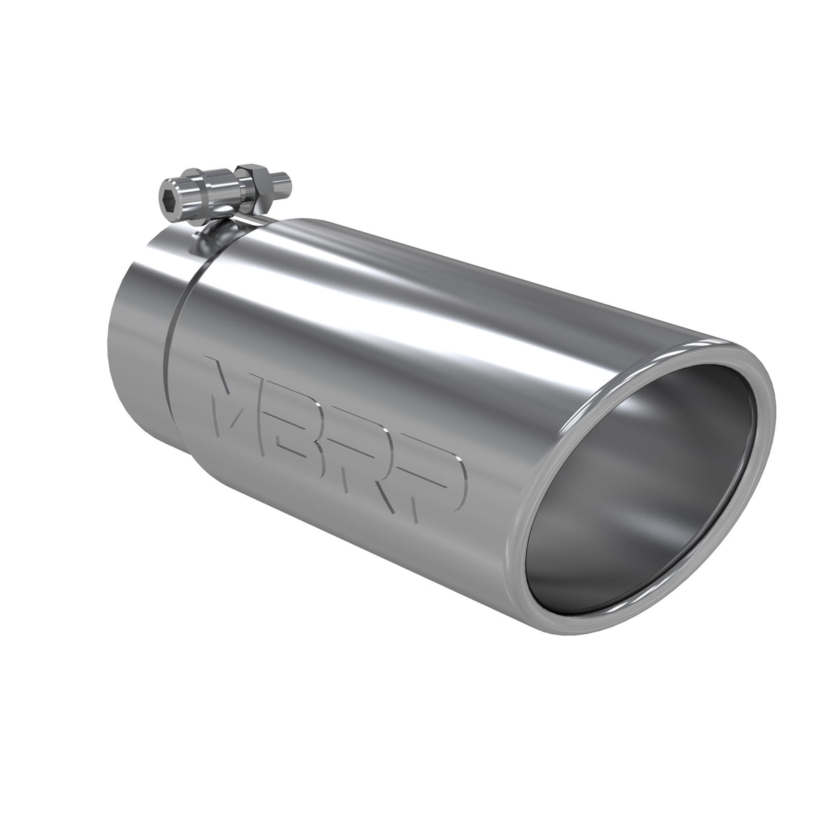 MBRP Tip. 4in. O.D. Angled Rolled End 3in. inlet 10in. length. T304. T5112