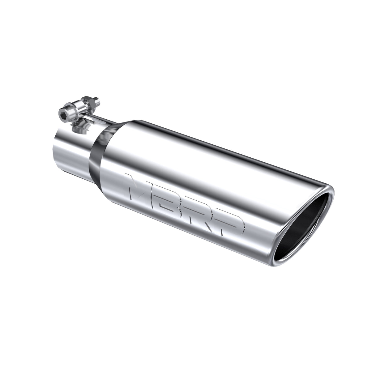 MBRP Tip. 3in. O.D. Angled Rolled End 2in. inlet 10in. length. T304. T5113