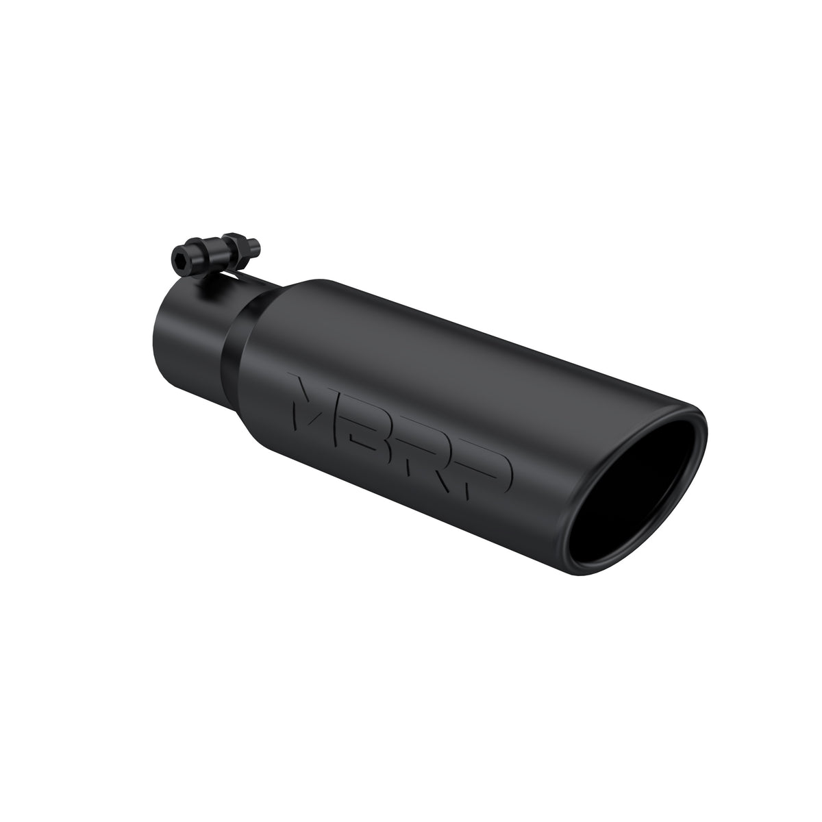 MBRP Tip. 3in. O.D. Angled Rolled End 2in. inlet 12in. Length. BLK. T5113BLK
