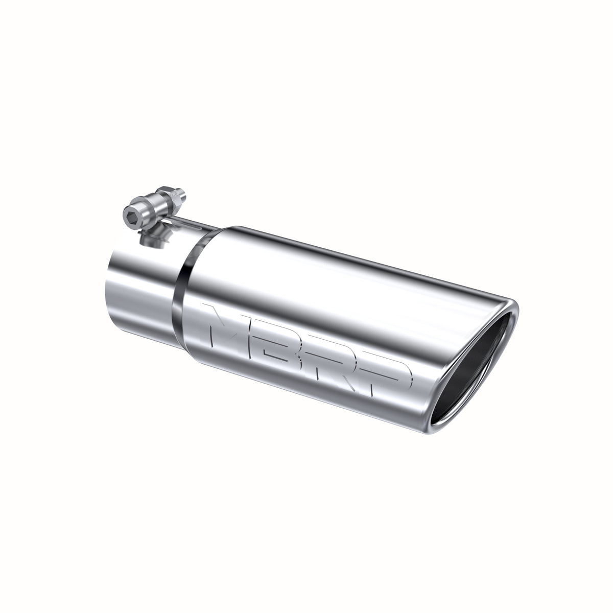 MBRP Tip. 3in. O.D. Angled Rolled End 3in. inlet 10in. length. T304. T5115
