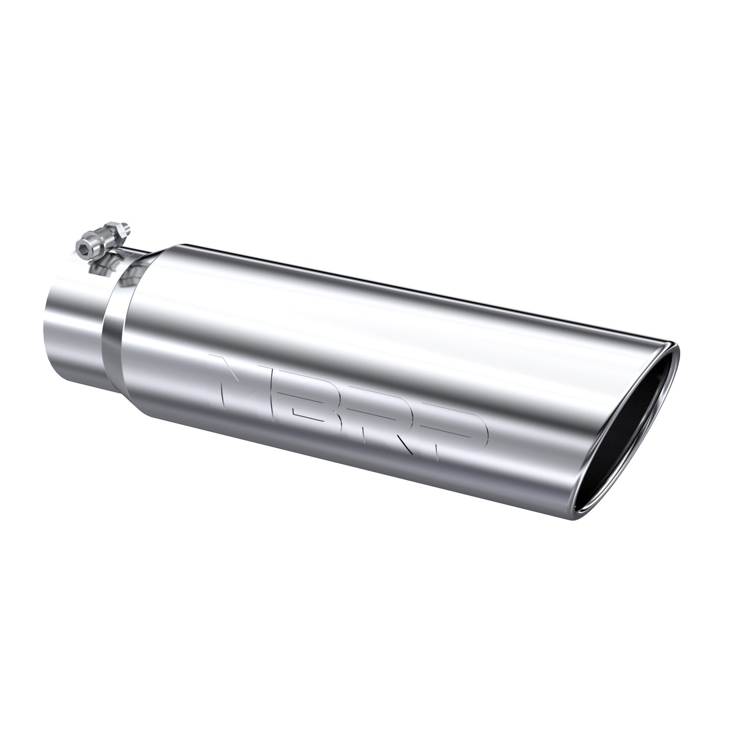 MBRP Tip. 5in. O.D.. Angled Rolled End. T304 Stainless Steel. T5124