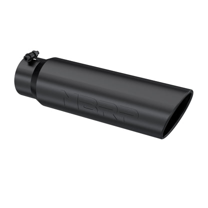 MBRP Tip. 5in. O.D.. Angled Rolled End. 4in. inlet 18in. in length. BLK. T5124BLK