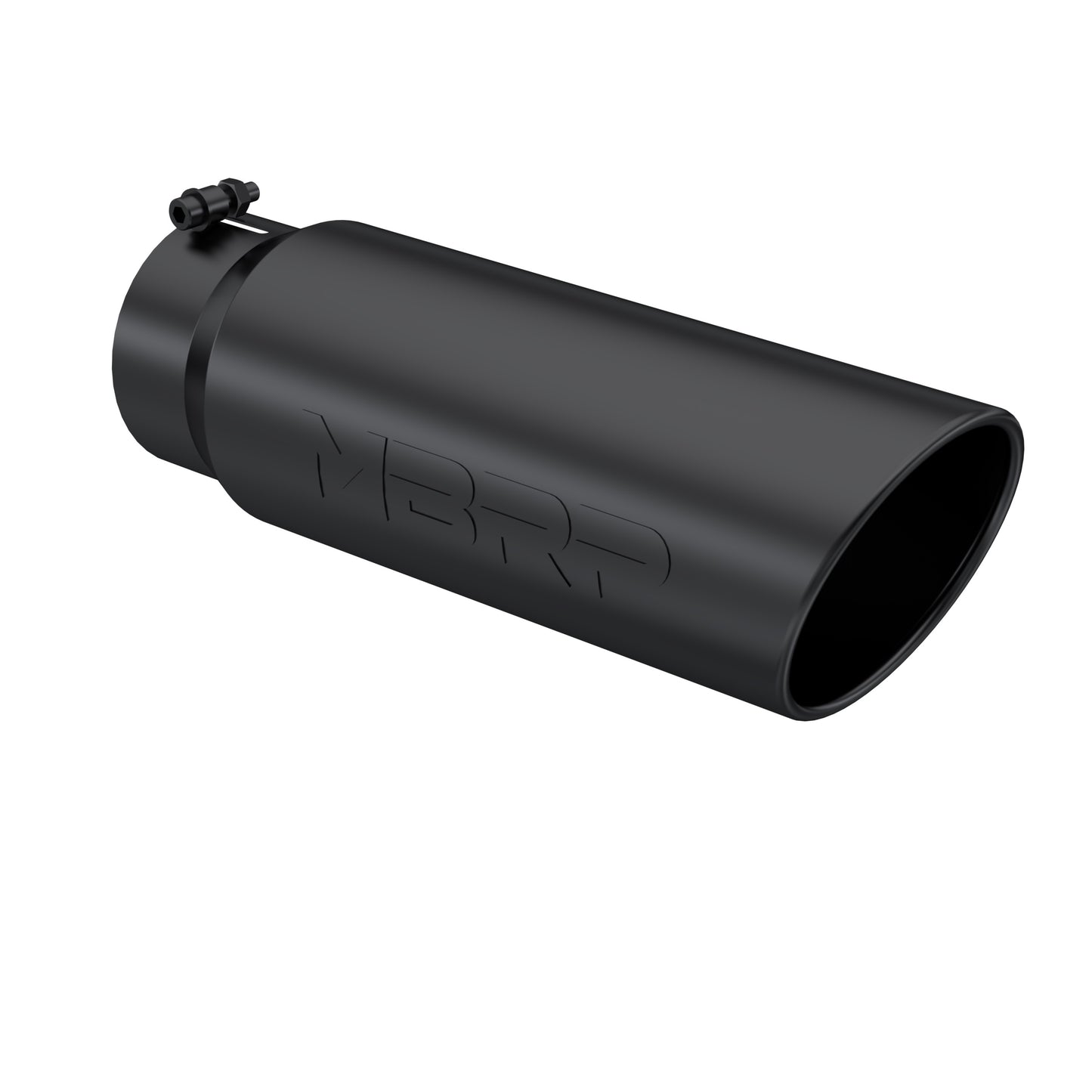 MBRP Tip. 6in. O.D.. Angled Rolled End. 5in. inlet 18in. in length. BLK. T5125BLK