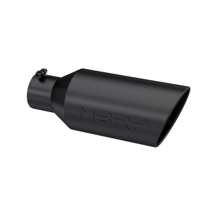 MBRP Tip. 7in. O.D.. Rolled End. 4in. inlet 18in. in length. BLK T5126BLK