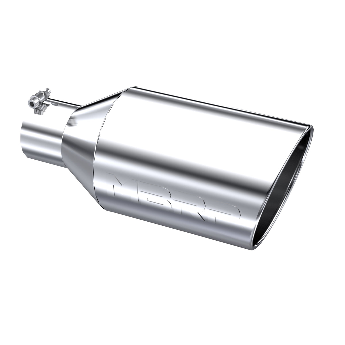 MBRP Tip. 8in. O.D.. Rolled End. 4in. inlet 18in. in length. T304. T5128