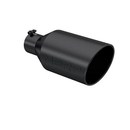 MBRP Tip. 8in. O.D.. Rolled End. 4in. inlet 18in. in length. BLK. T5128BLK