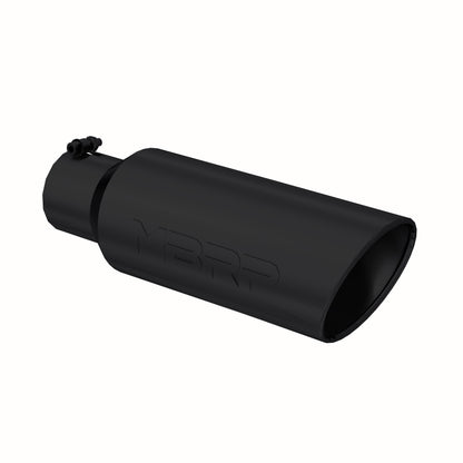 MBRP Tip. 6in. O.D.. Rolled end. 4in. inlet 18in. in length. BLK T5130BLK