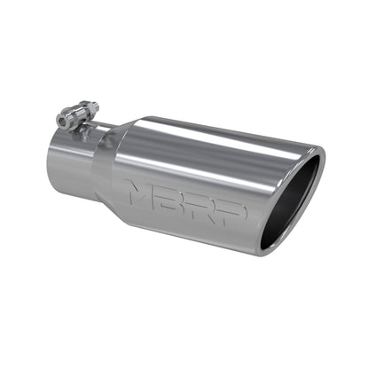 MBRP Tip. 4in. O.D. Angled Rolled End 2 3/4in. inlet 10in. length. T304. T5157