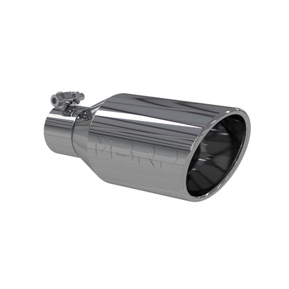 MBRP Tip. 4 1/2in. O.D.. SW Angle Rolled End. 2 1/2in. inlet 11in. in length. T304. T5160