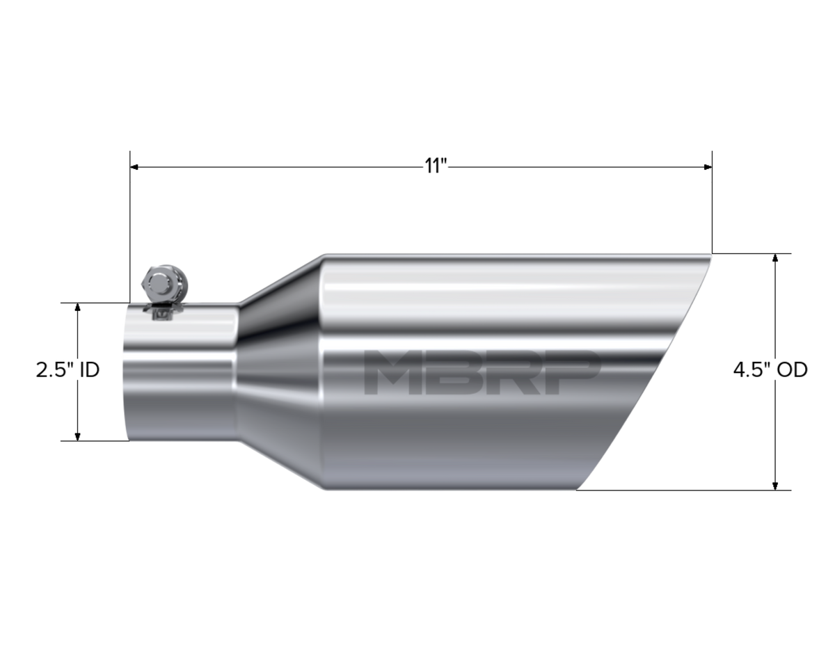 MBRP Exhaust Tail Pipe Tip. T304 Stainless Steel. T5161