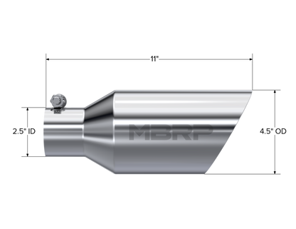MBRP Exhaust Tail Pipe Tip. T304 Stainless Steel. T5161