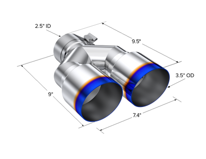 MBRP 2.5" Inlet Burnt End Exhaust Tip. T5171BE