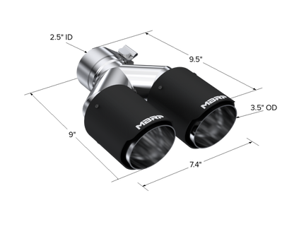 MBRP 2.5" Inlet Carbon Fiber Exhaust Tip. T5171CF