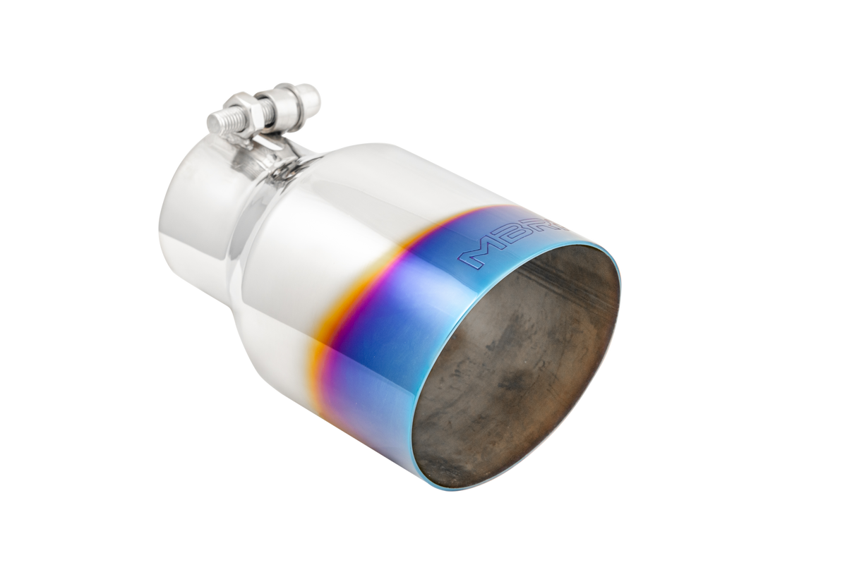 MBRP 2.5" Inlet Exhaust Tip. T304 Stainless Steel, Burnt End. T5176BE