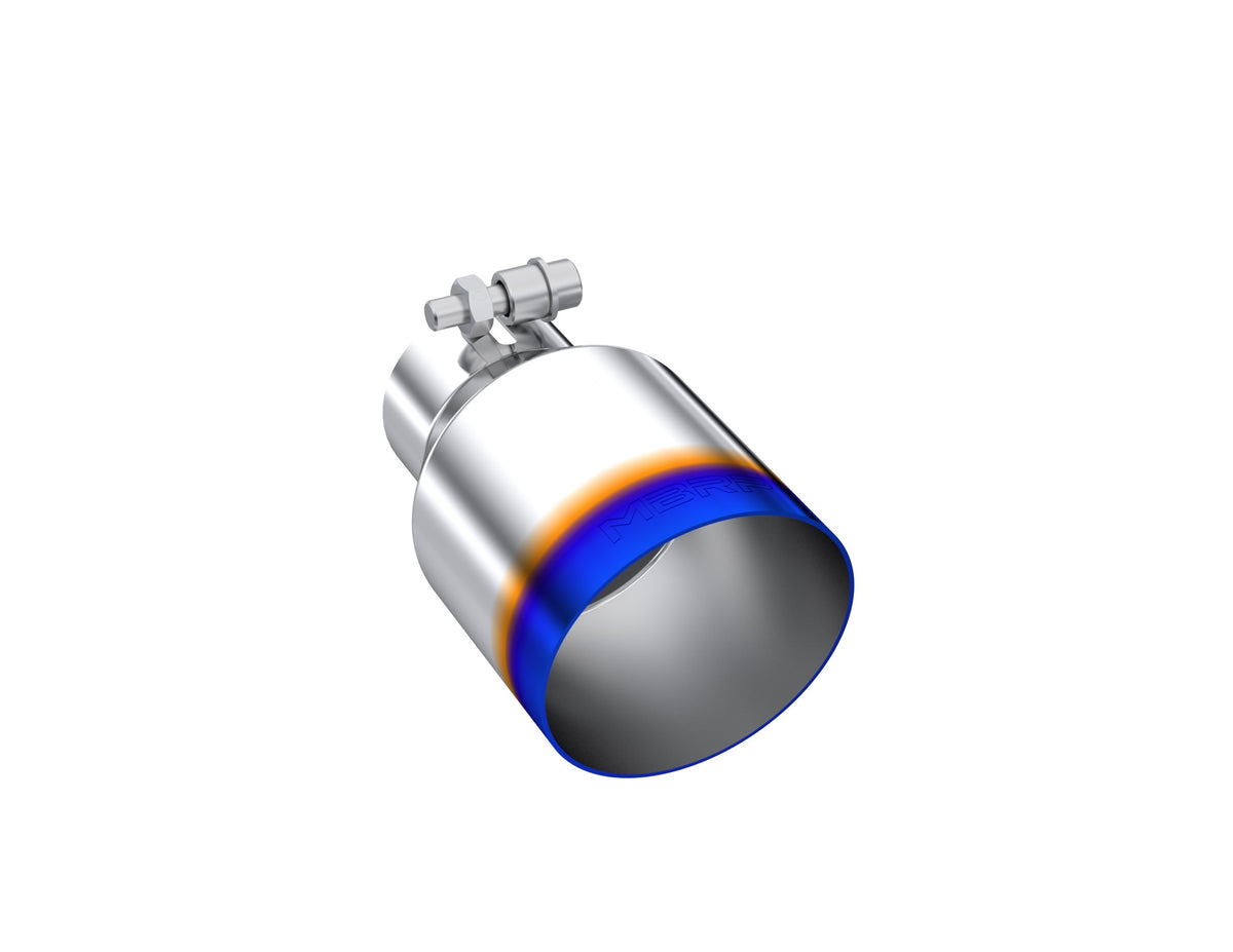 MBRP 2.5" Inlet Exhaust Tip. T304 Stainless Steel, Burnt End. T5176BE