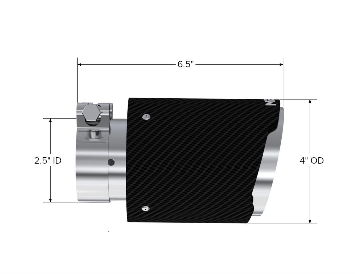MBRP 2.5" Inlet Carbon Fiber Exhaust Tip. T5176CF
