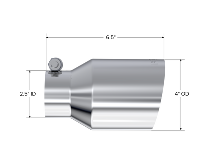MBRP Universal 2.5" Inlet. Single Wall Exhaust Tip. T5176