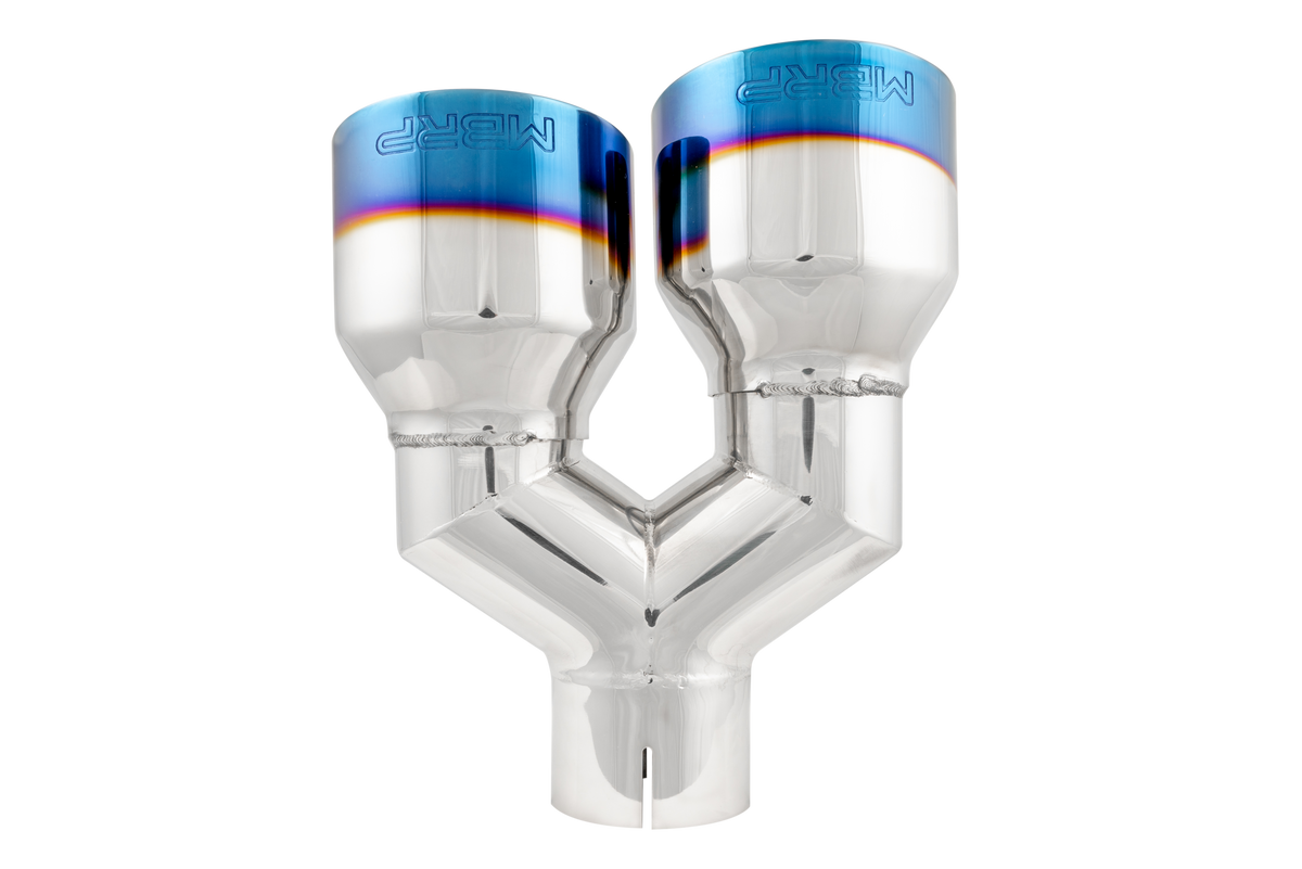 MBRP 2.5" Inlet Exhaust Tip. T304 Stainless Steel, Burnt End. T5177BE