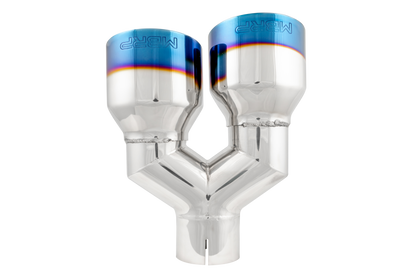 MBRP 2.5" Inlet Exhaust Tip. T304 Stainless Steel, Burnt End. T5177BE