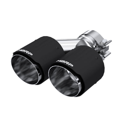 MBRP 2.5" Inlet. 4.0" OD Dual Out. Carbon Fiber Exhaust Tip. T5177CF