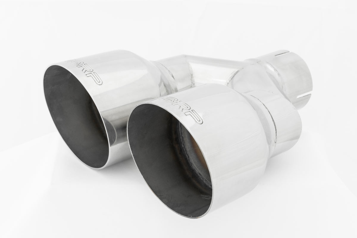 MBRP 2.5" Inlet. 4.0" OD Dual Out. T304 Stainless Steel. T5177