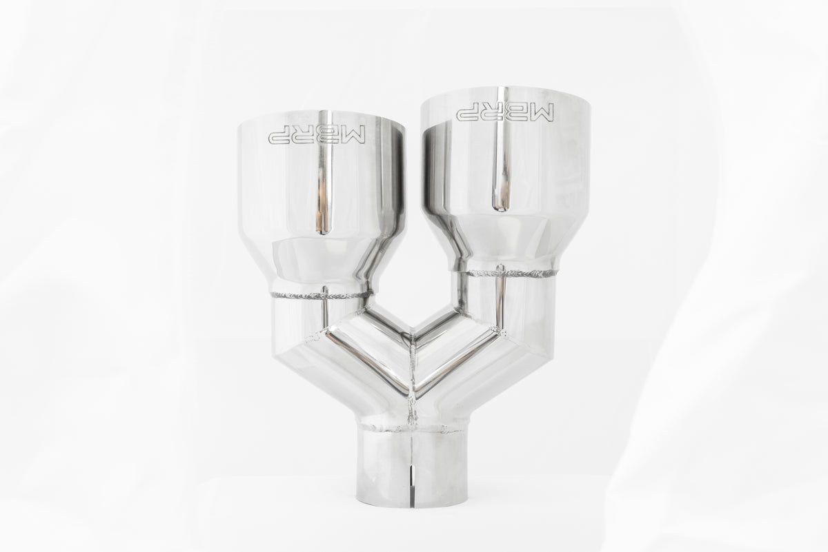 MBRP 2.5" Inlet. 4.0" OD Dual Out. T304 Stainless Steel. T5177