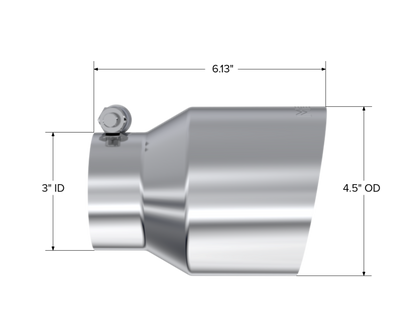 MBRP 3in. Inlet Exhaust Tip. T304 Stainless Steel T5180