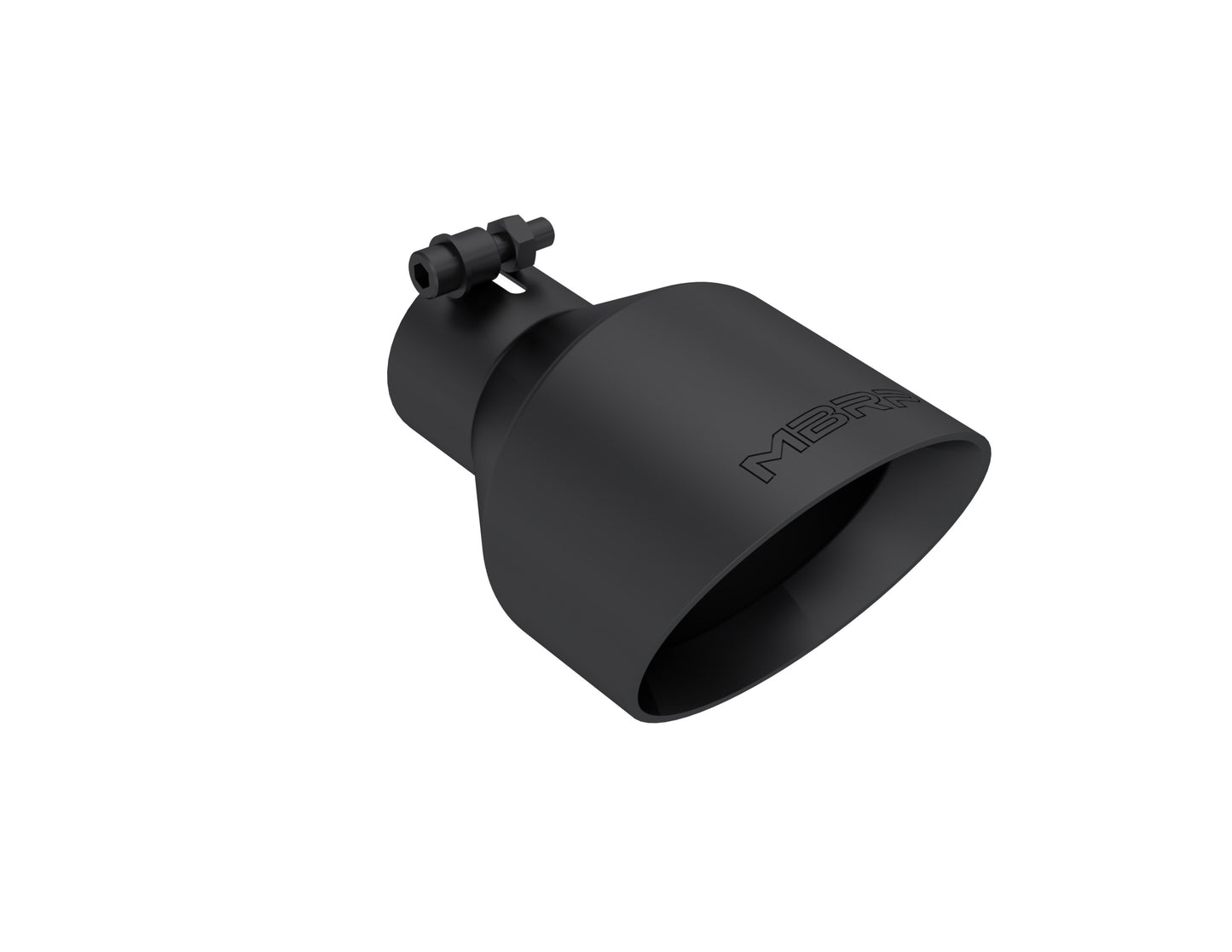 MBRP 2.5in ID, 5in OD, 8in Length, Angled, BLK. T5203BLK