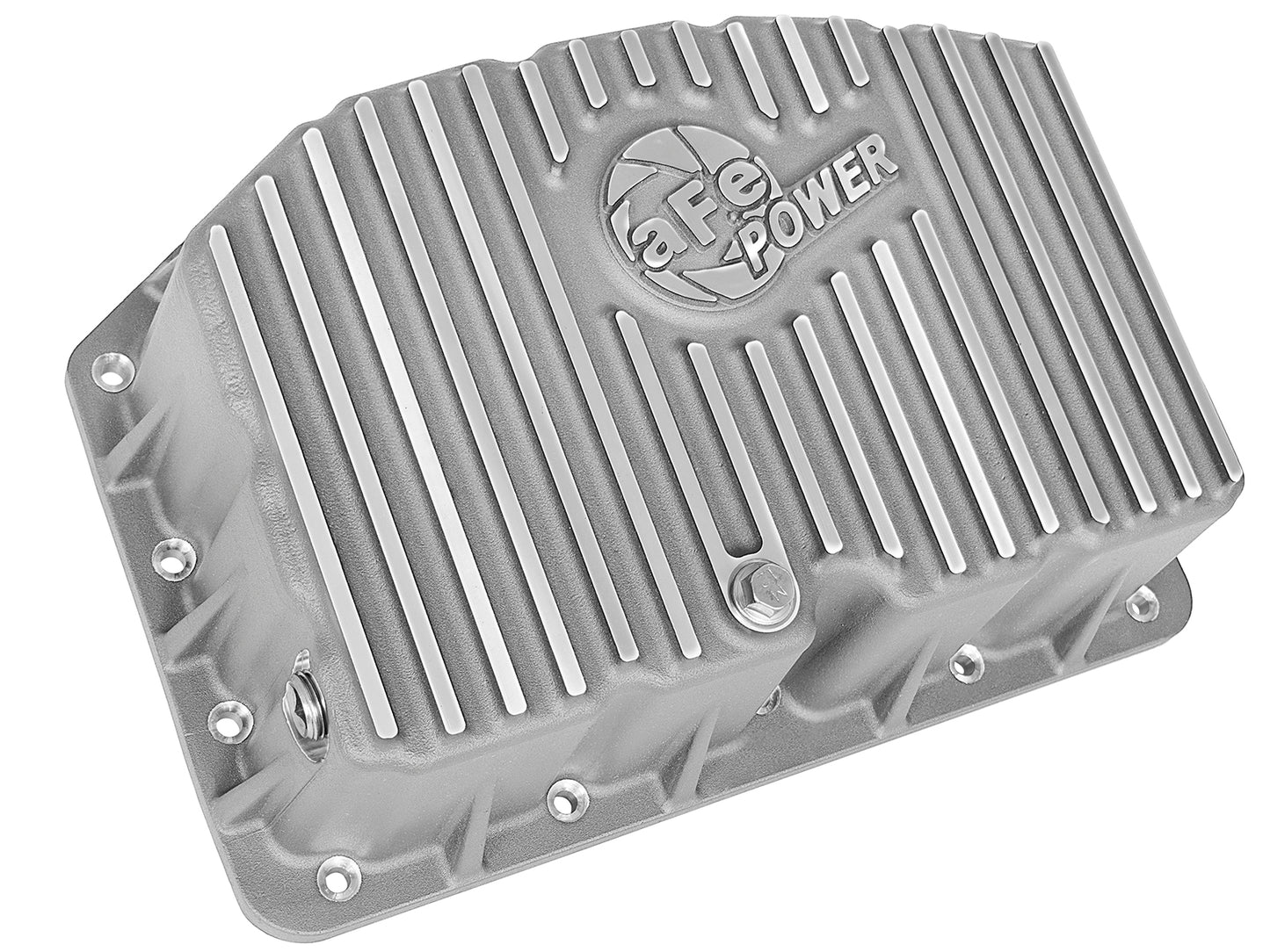aFe Street Series Engine Oil Pan Raw w/ Machined Fins - Ford 2011-2026 6.7L