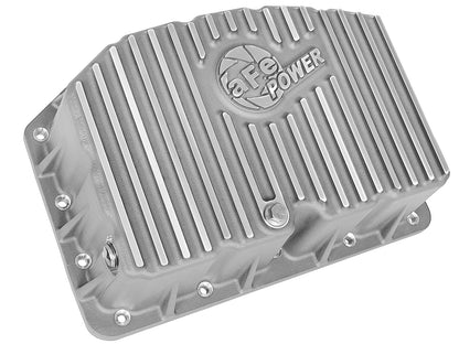 aFe Street Series Engine Oil Pan Raw w/ Machined Fins - Ford 2011-2026 6.7L