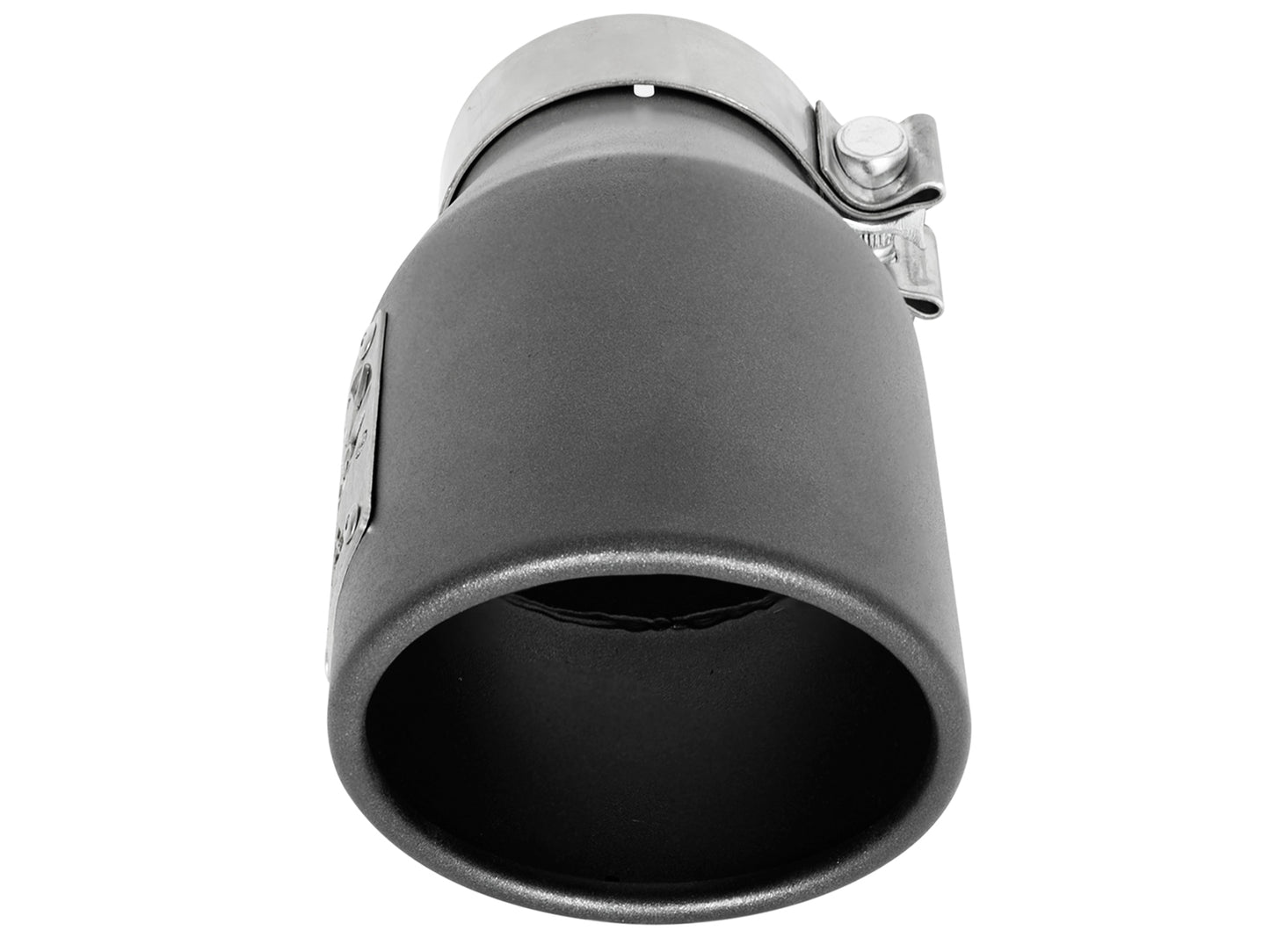 aFe MACH Force-Xp 409 Stainless Steel Clamp-on Exhaust Tip High-Temp Metallic Blac - Left